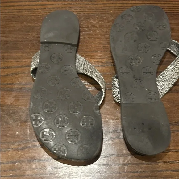 Tory Burch Black and Silver Sandals - Picture 3 of 3